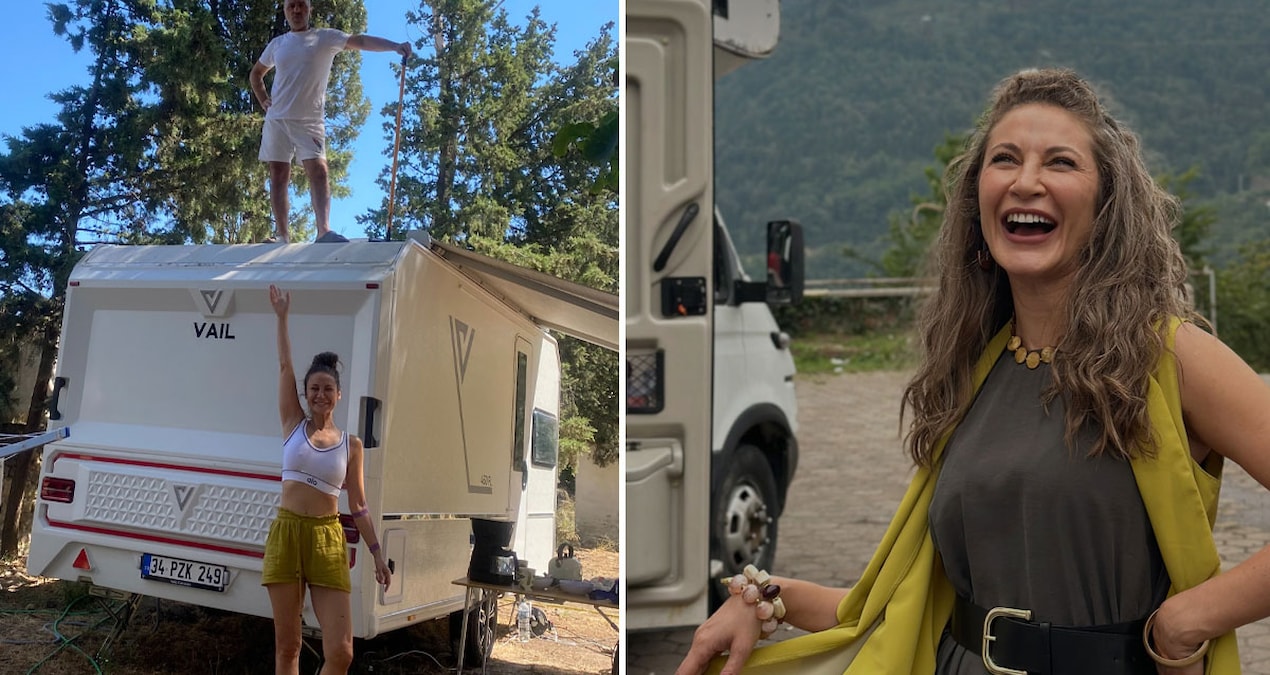 Ünlü oyuncu Ece Dizdar yaz boyunca karavanında yaşadı: Şimdi set karavanına gidiyor