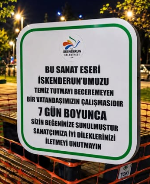 Belediyeden çöpleri yere atanlara ibretlik gönderme