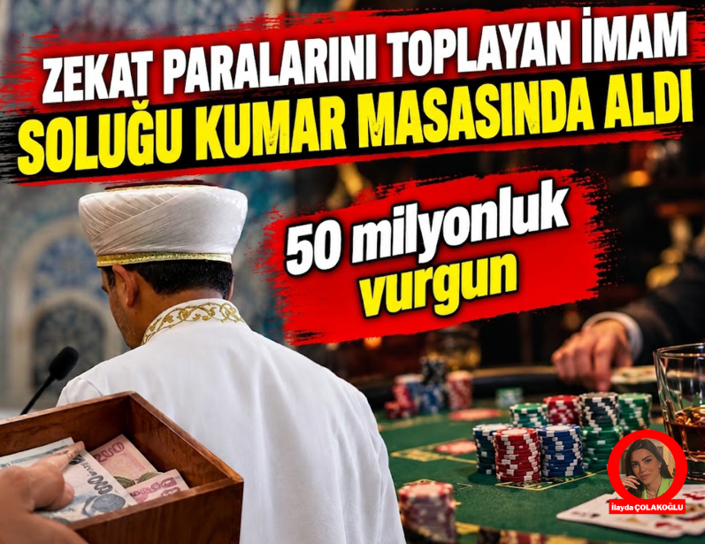 Zekat paralarını toplayan imam soluğu kumar masasında aldı! 50 milyonluk vurgun