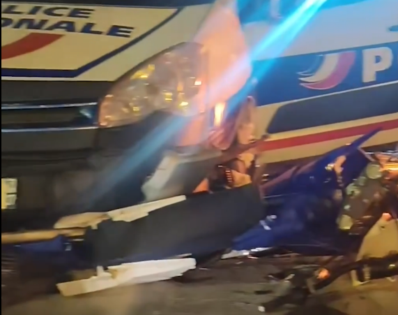 Fransa'da polis, motorsikleti ezdi: Sokaklar karıştı