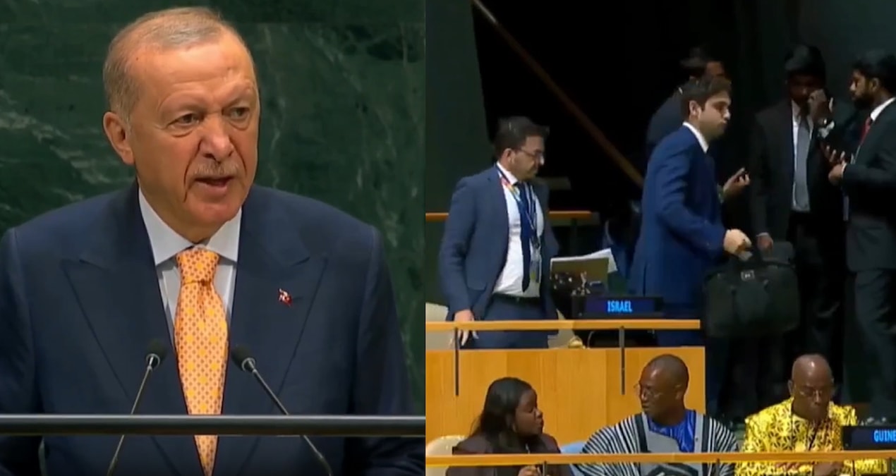 Erdoğan konuşurken salondan ayrıldılar