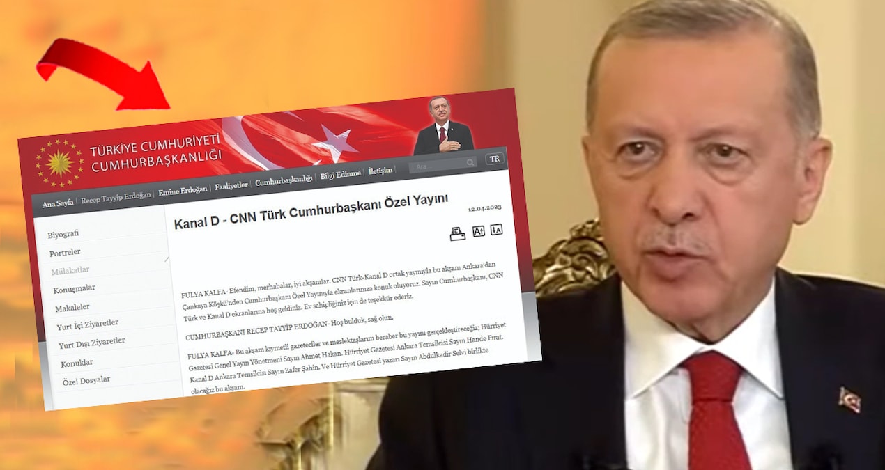 Erdoğan’ın bu sözleri Saray’ın sitesinde duruyor