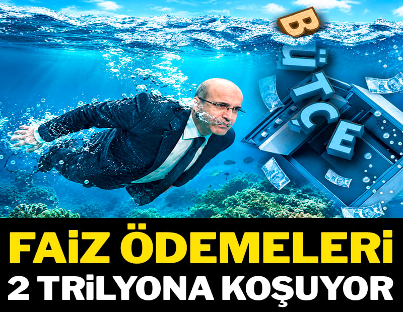 Faiz ödemeleri 2 trilyona koşuyor