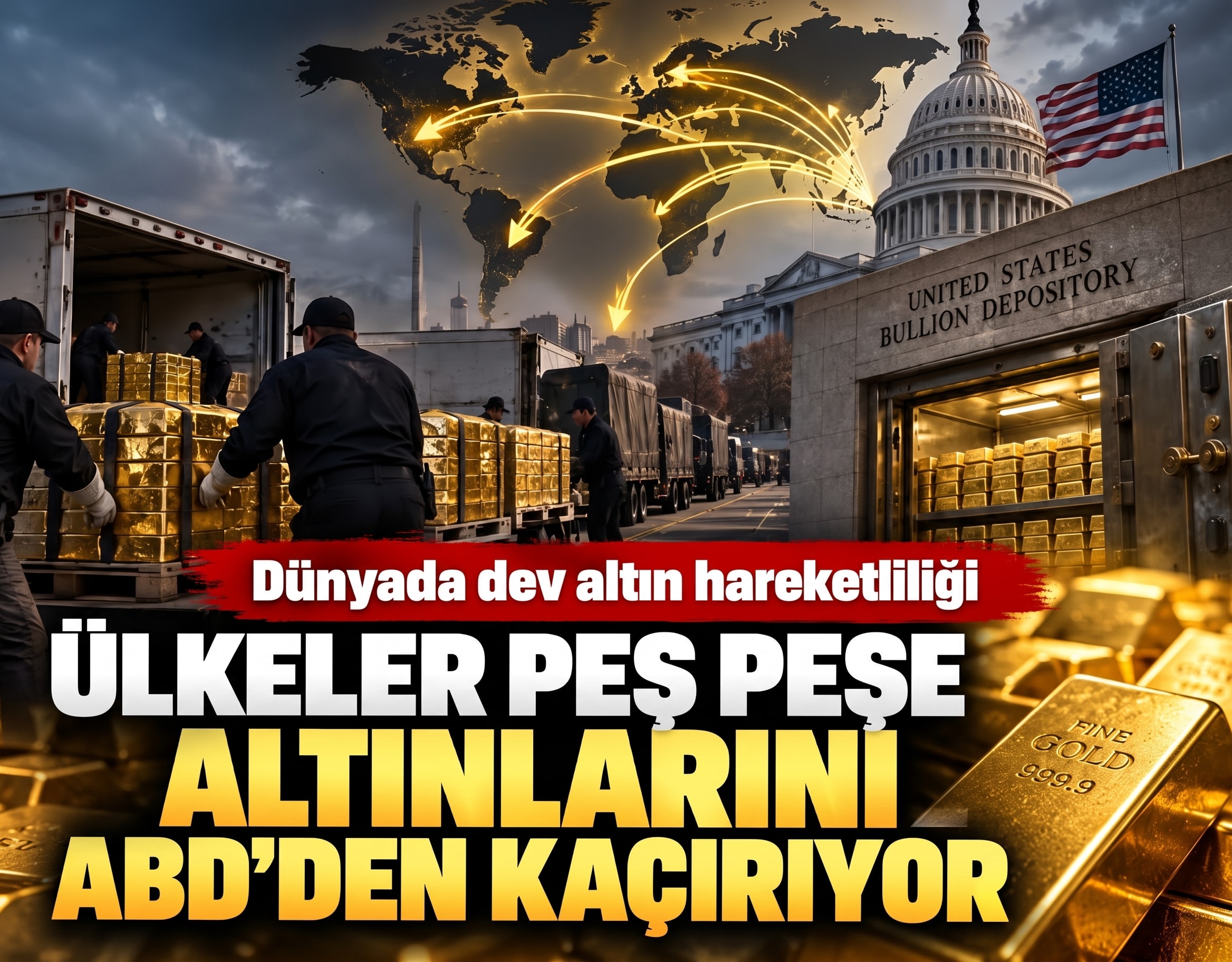 Dünyada dev altın hareketliliği: Ülkeler peş peşe altınlarını Amerika'dan kaçırıyor