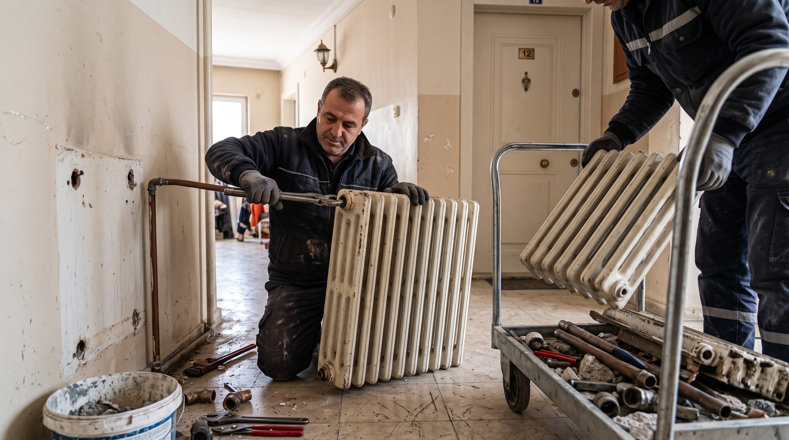 Apartmandaki petekleri tek tek sökmeye başladılar: Yeni yöntemle ısınıyorlar