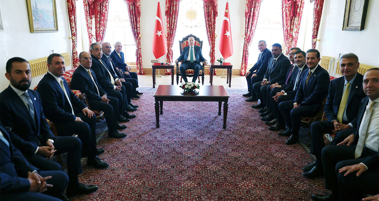 4 büyük spor kulüp başkanı Dolmabahçe'de Erdoğan'la görüştü