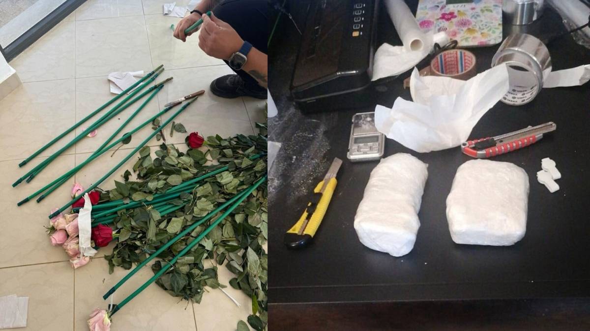 Polis de neye uğradığını şaşırdı: Güllerin sapından 84 kilo kokain çıktı