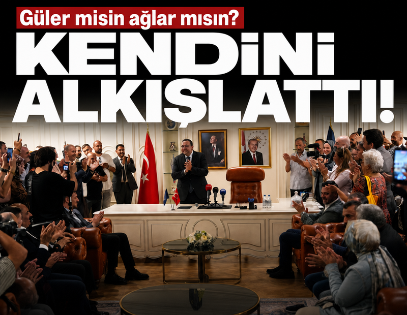 Toplama kalabalıkla kendini alkışlattı! Güler misin ağlar mısın?