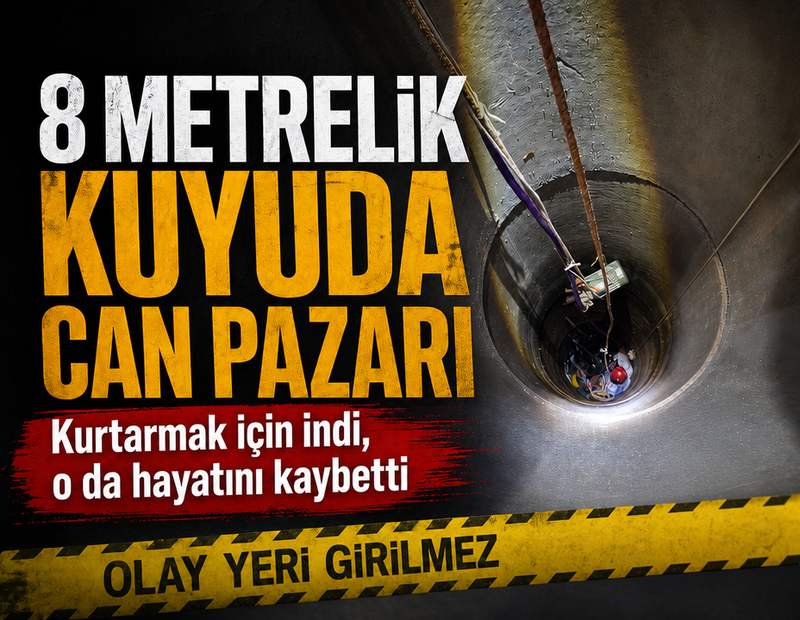8 metrelik kuyuda can pazarı: Kurtarmak için indi, o da hayatını kaybetti