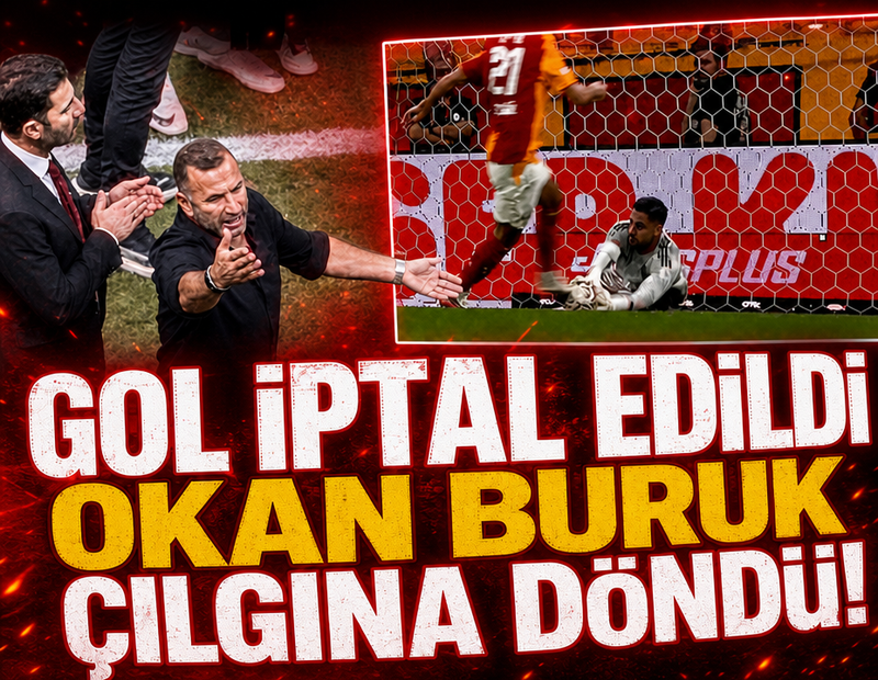 Galatasaray'ın golü VAR'dan döndü! Okan Buruk büyük tepki gösterdi