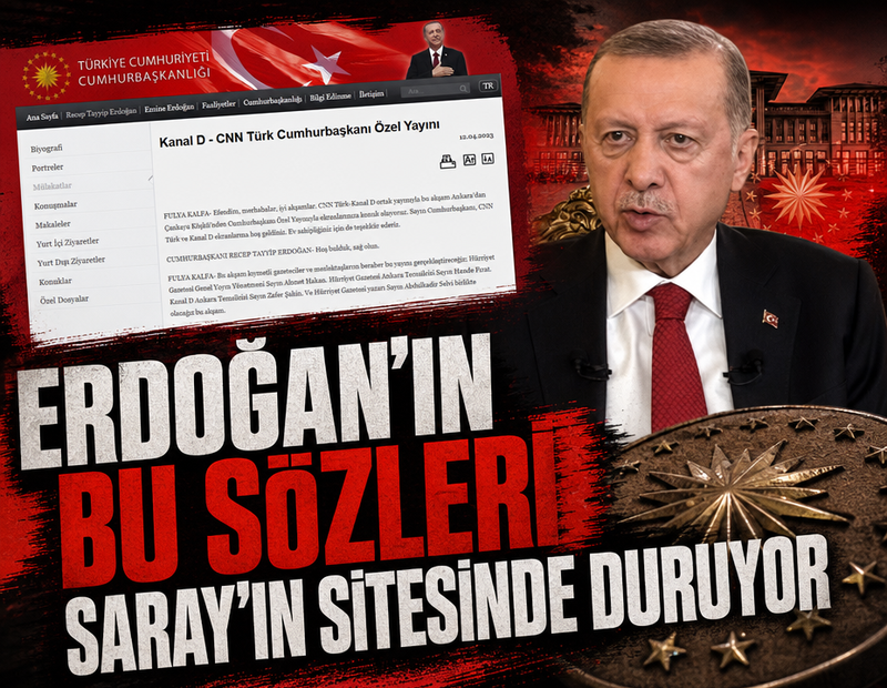 Erdoğan'ın bu sözleri Saray'ın sitesinde duruyor