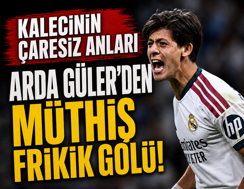 Arda Güler yine frikikten avladı! La Liga golü kaleciye yazdı!