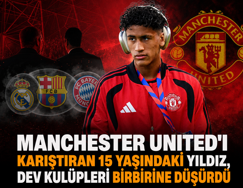 Manchester United'ı karıştıran 15 yaşındaki yıldız, dev kulüpleri birbirine düşürdü