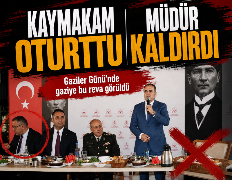 Gaziler günü programında gaziye saygısızlık; masadan kaldırıldı iddiası