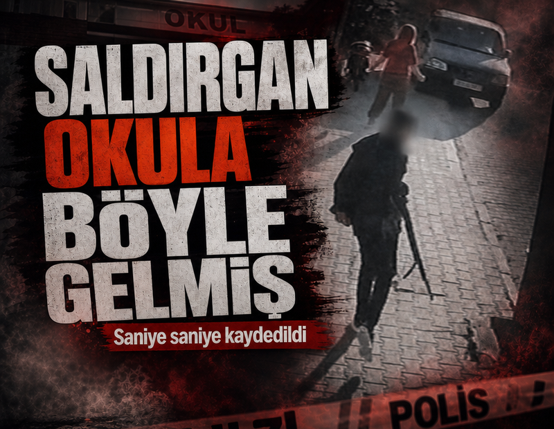 Manisa Turgutlu'da saldırgan okula böyle gelmiş