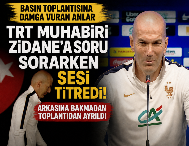 TRT muhabirinin Zidane sorusu olay oldu! Sesi titreyerek sordu Fransız teknik adam şaşkına döndü