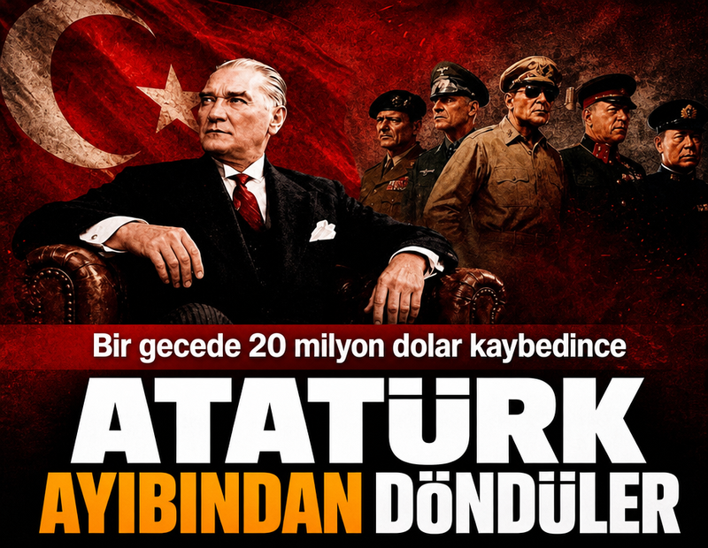 Bir gecede 20 milyon dolar kaybedince Atatürk ayıbından döndüler