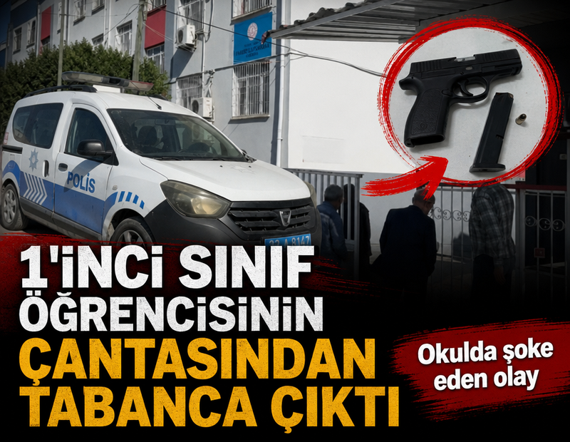 7 yaşındaki öğrencinin çantasından silah çıktı; babasının itirafı şoke etti