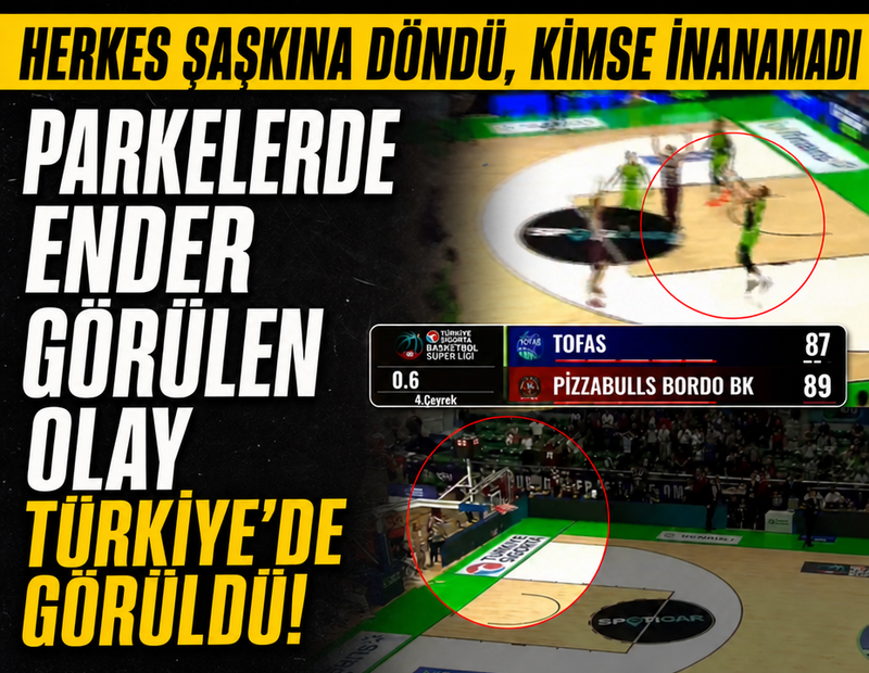 Tofaş parkelerde ender görülen basketle kazandı! Son saniyede kendi sahasından attı