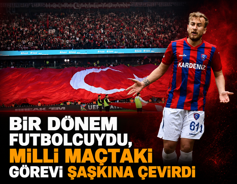 Bir dönem futbolcuydu, Türkiye-Fransa maçındaki görevi şaşkına çevirdi
