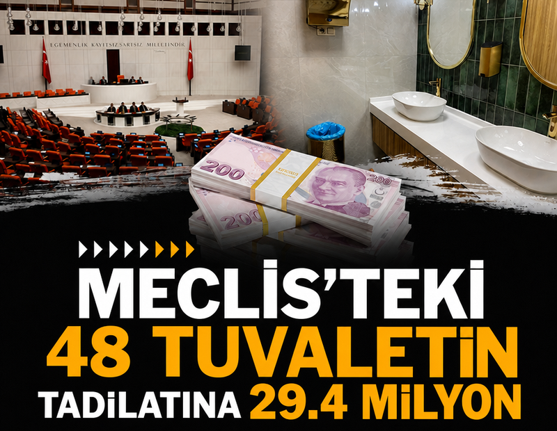 Meclis’teki 48 tuvaletin tadilatına 29.4 milyon