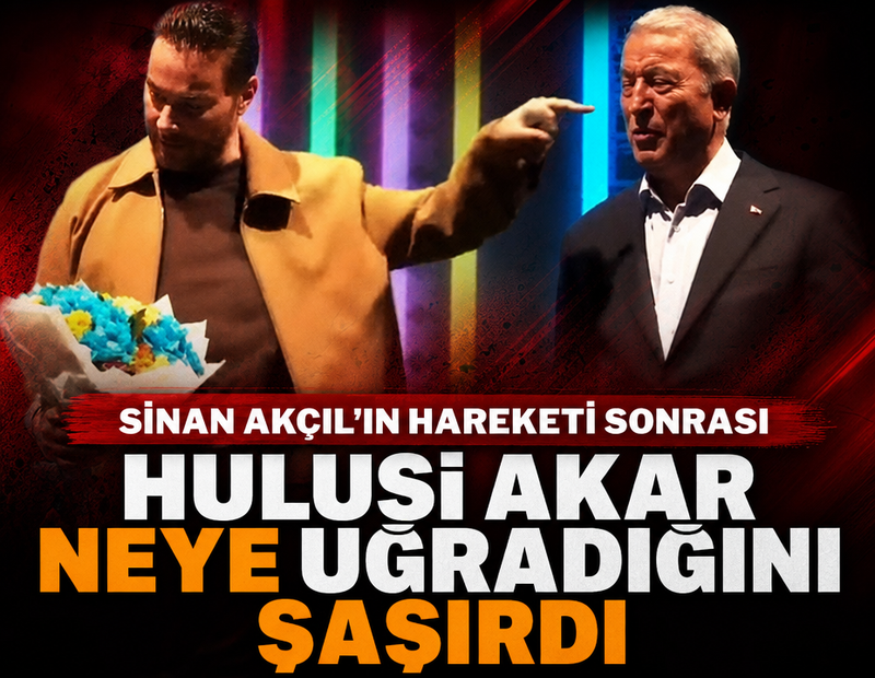Talihsiz an kamerada: Sinan Akçıl'ın eli yanlışlıkla Hulusi Akar'a çarptı