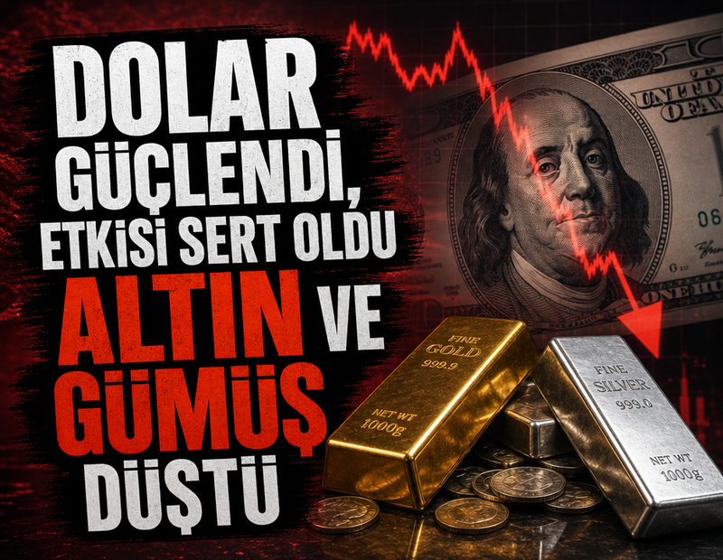 Dolar güçlendi, etkisi sert oldu: Altın ve gümüş düştü