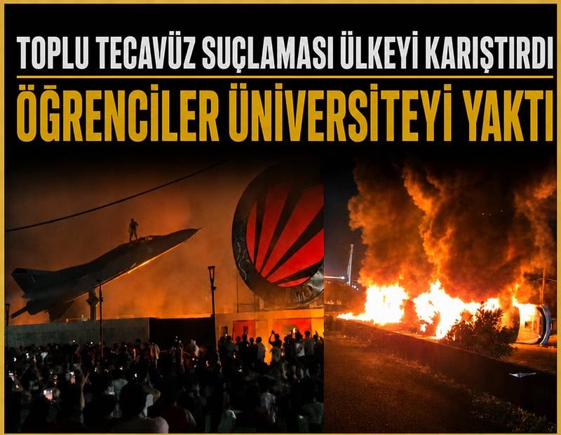 Toplu tecavüz suçlamasından sonra öğrenciler üniversiteyi yaktı