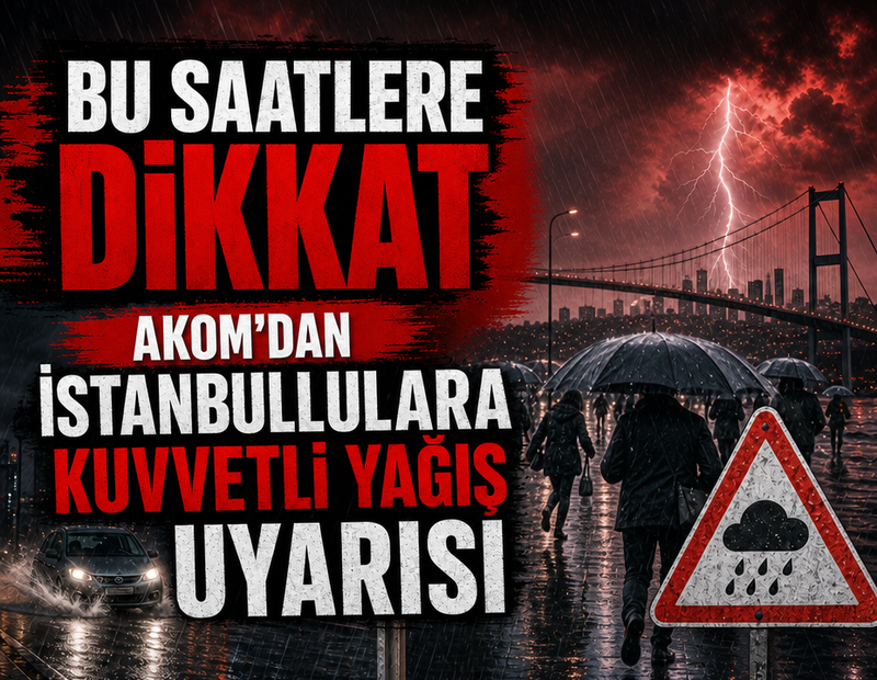 AKOM'dan İstanbullulara kuvvetli yağış uyarısı: Bu saatlere dikkat