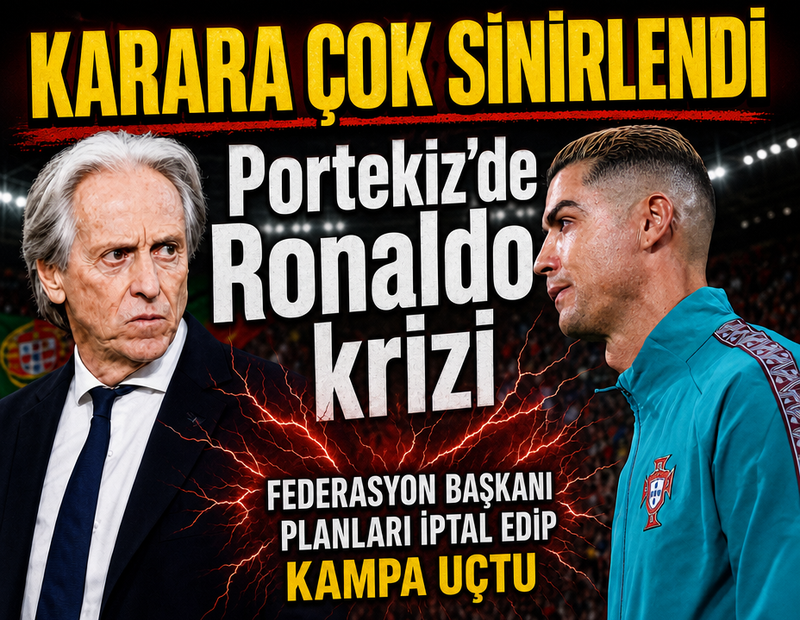 Portekiz'de Ronaldo krizi! Federasyon başkanı planları iptal edip kampa uçtu