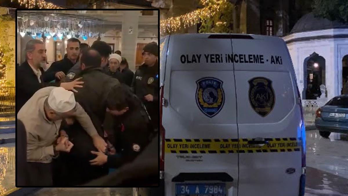 Eyüpsultan Camii’nde namaz sırasında kavga! Silahla 4 el ateş etti