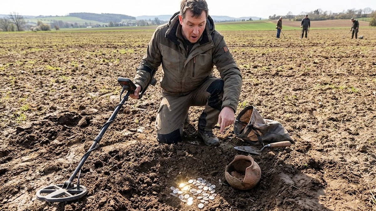 Toprağı biraz kazınca şoke oldu: Arazide 3 kiloluk hazine buldu