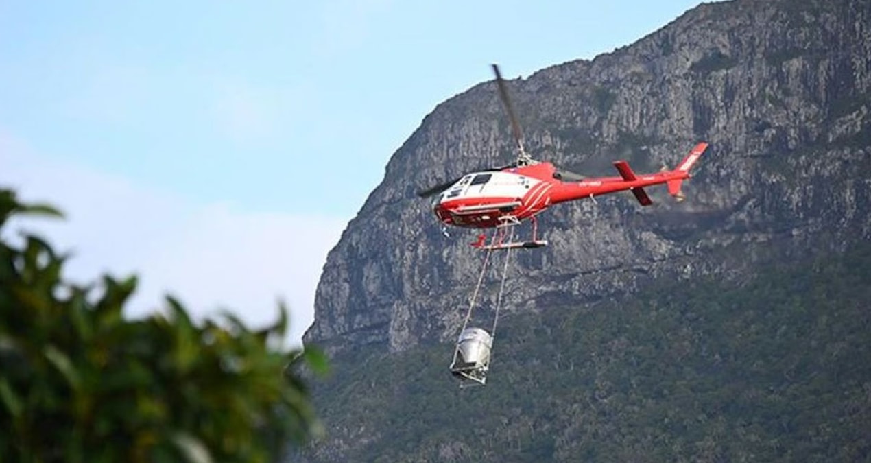 Tonlarcasını helikopterle adaya bıraktılar