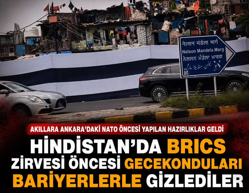 Hindistan’da BRICS Zirvesi öncesi gecekonduları bariyerlerle gizlediler: Ankara'daki NATO öncesi hazırlıklar akıllara geldi