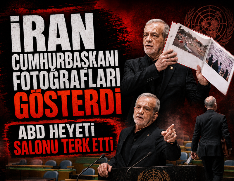 İran cumhurbaşkanı fotoğrafları gösterdi: ABD heyeti salonu terk etti