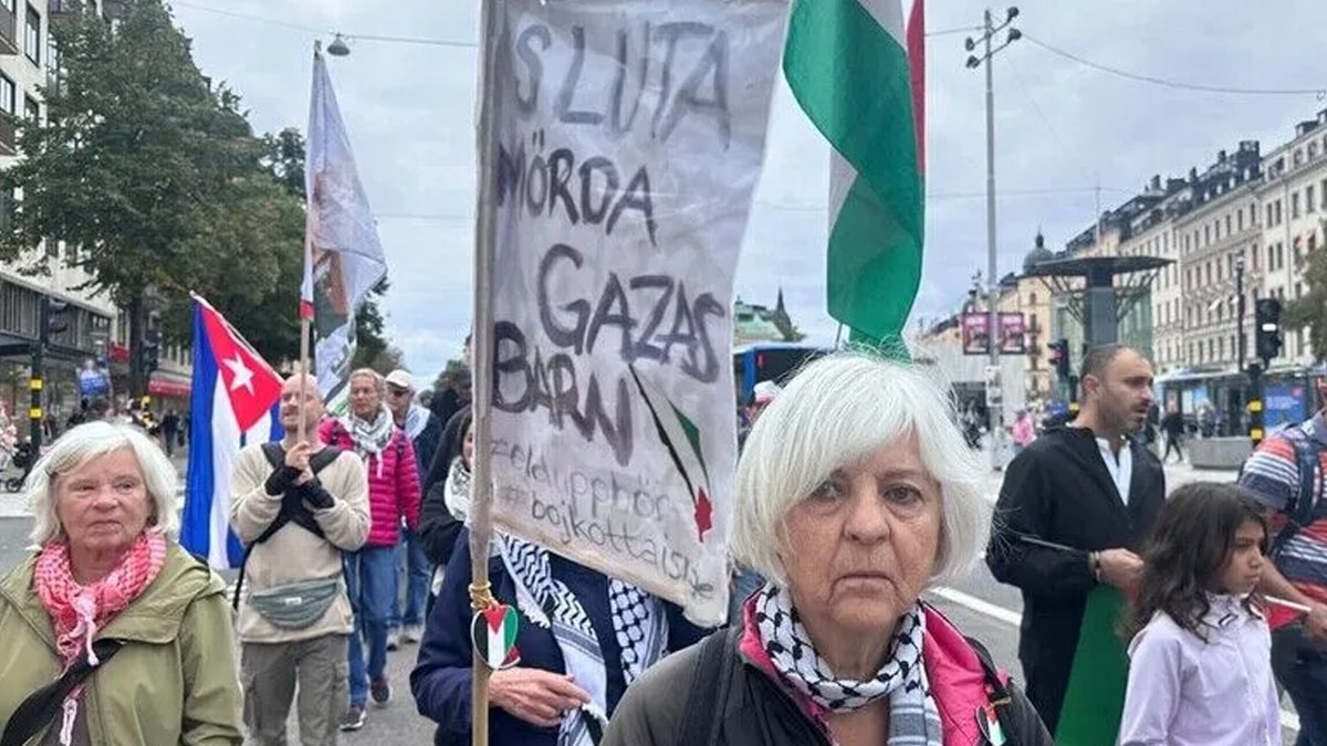 Stockholm'de İsrail protestosu: Yüzlerce kişi sokağa çıktı