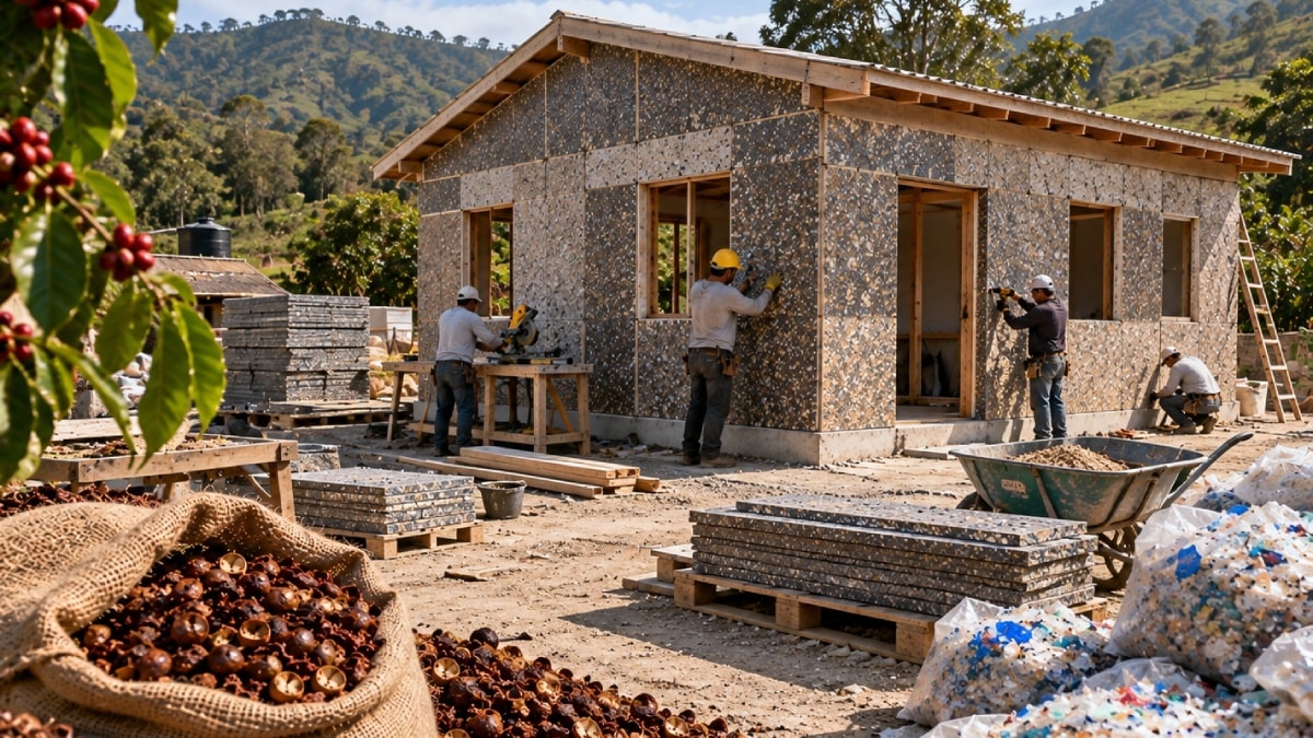Kahve atıklarıyla 3 bin 700 ev yaptılar