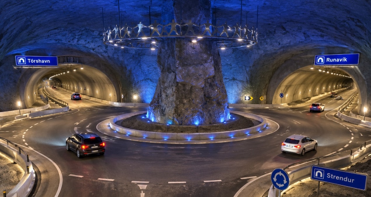 Denizin 72 metre altına dönel kavşak inşa ettiler: Bir saatlik yol 15 dakikaya indi
