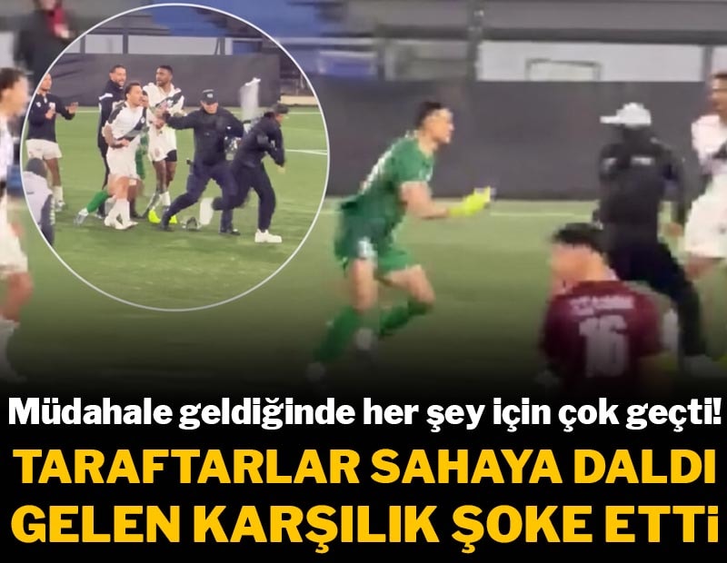Saha bir anda karıştı, kendi taraftarı ile birbirine girdi