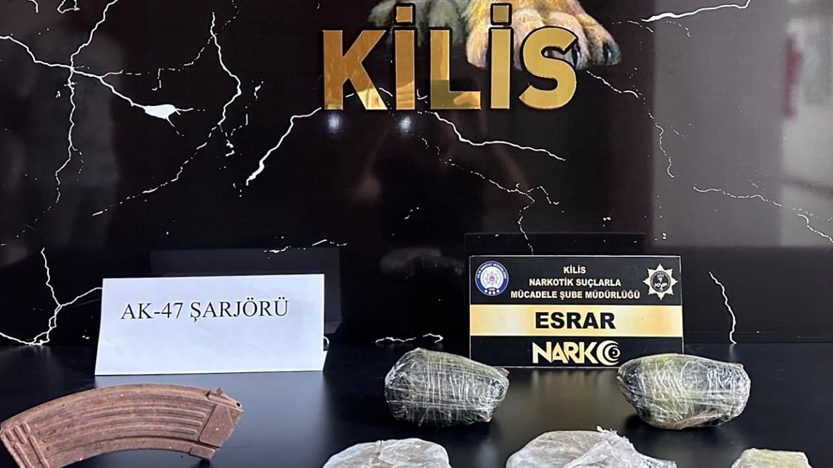 Kilis’te uyuşturucu operasyonu: 1 kilo 855 gram esrar ele geçirildi