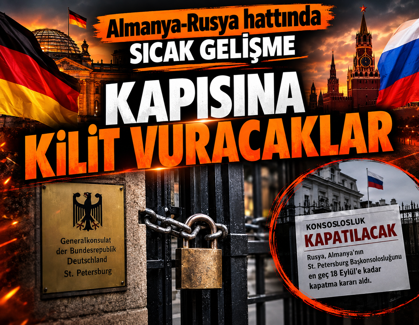 Rusya, Almanya'nın St. Petersburg Başkonsolosluğunu kapatma kararı aldı