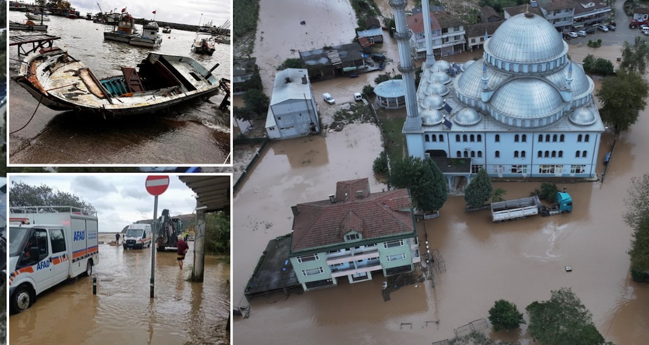 Sağanak Marmara'yı vurdu! Dereler taştı, yollar çöktü; okul, cami ve evler sular altında kaldı