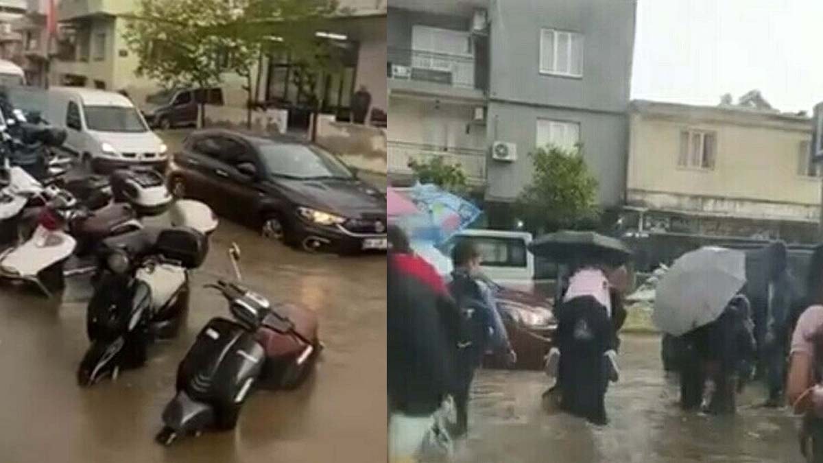 Aydın'da sağanak yağmur su baskınlarına neden oldu