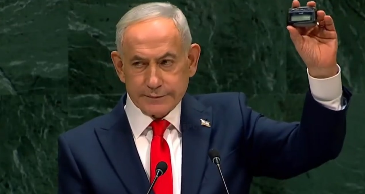 İsrail küstahlıkta sınır tanımıyor: Netanyahu konuşurken ayrılan ülkelerin isimlerini yazdı