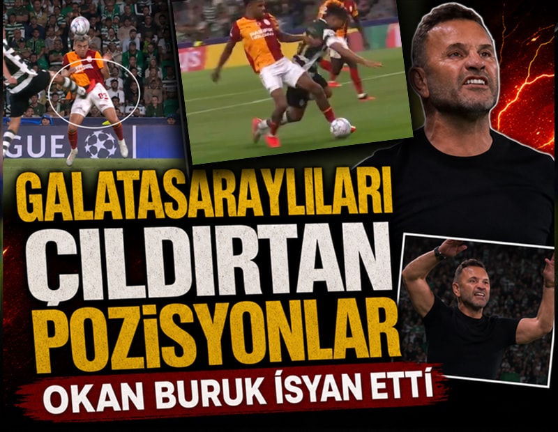Galatasaraylıları çıldırtan pozisyonlar! Okan Buruk isyan etti