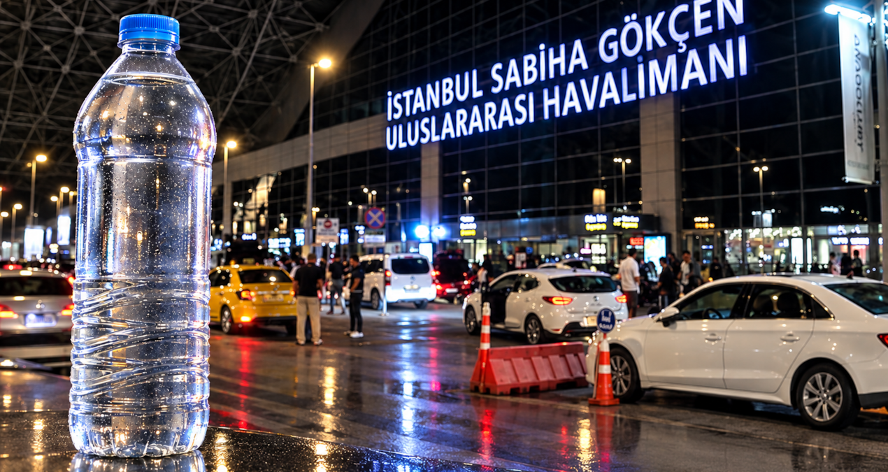 Sabiha Gökçen'de şişe suyun fiyatı görenleri şaşırttı