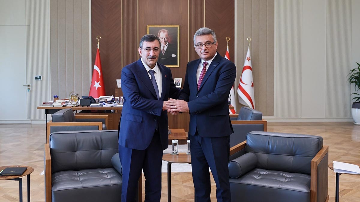 Cumhurbaşkanı Yardımcısı Yılmaz, KKTC Cumhurbaşkanı Erhürman ile görüştü