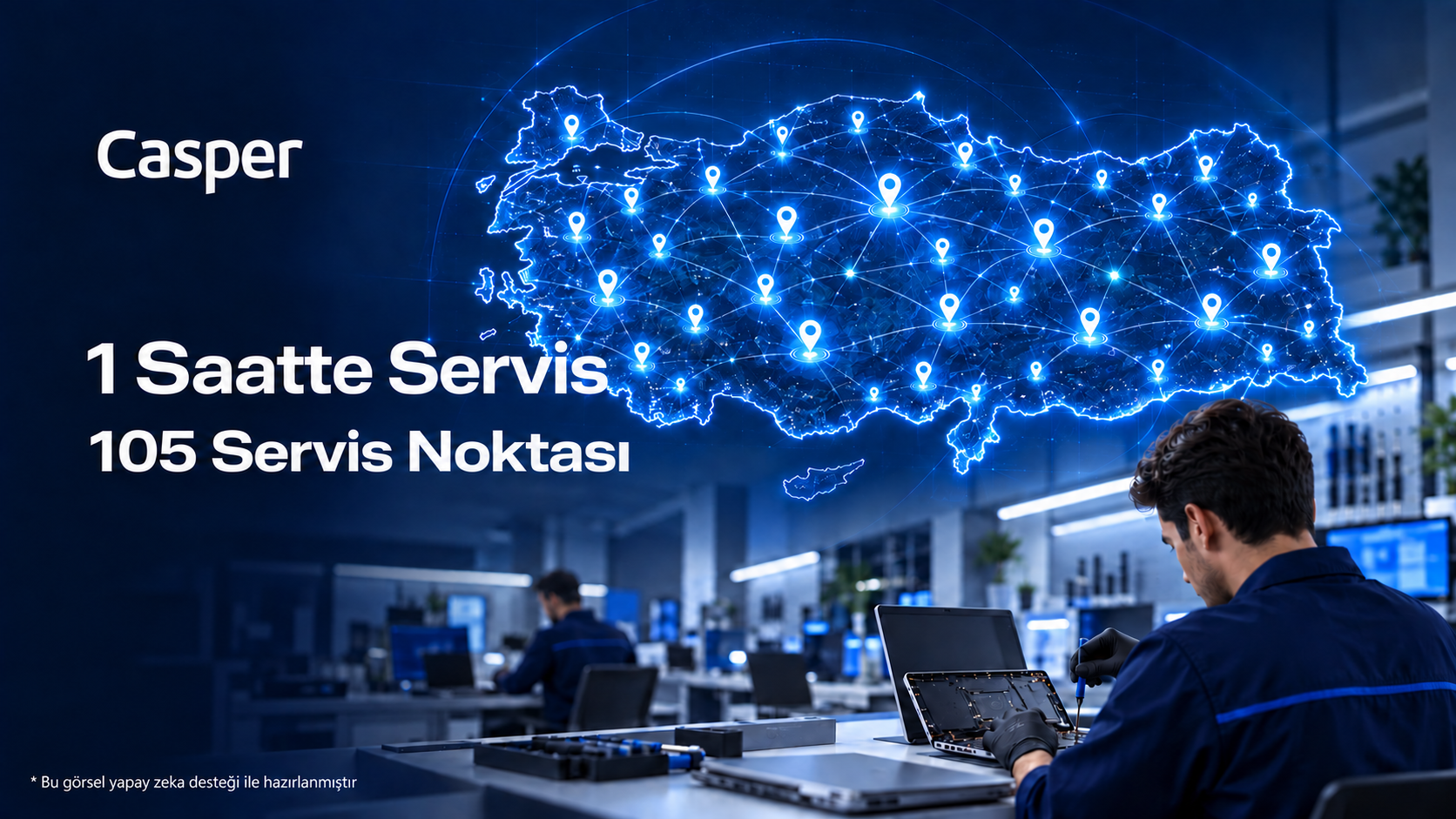8 Şehirde 1 Saatte Servis, Türkiye Genelinde 105 Nokta