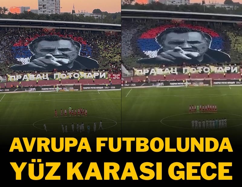Trabzonspor'un rakibinden skandal hareket! Savaş suçlusunu koreografi ile andılar