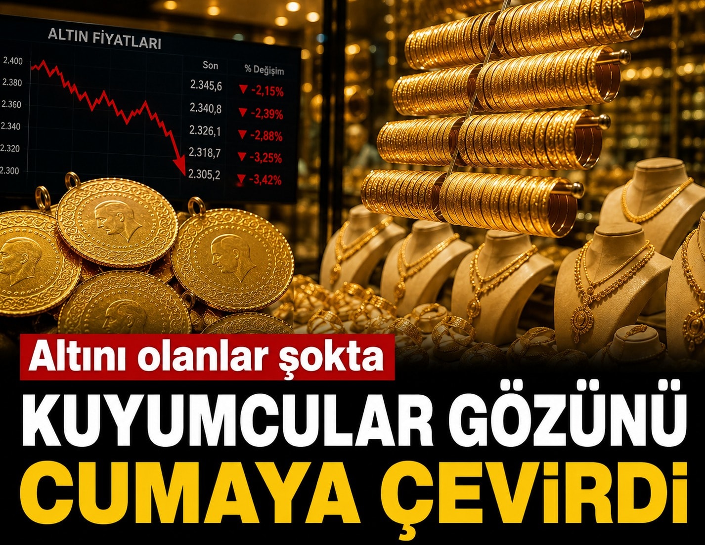 Altını olanlar şokta: Kuyumcular gözünü cumaya çevirdi